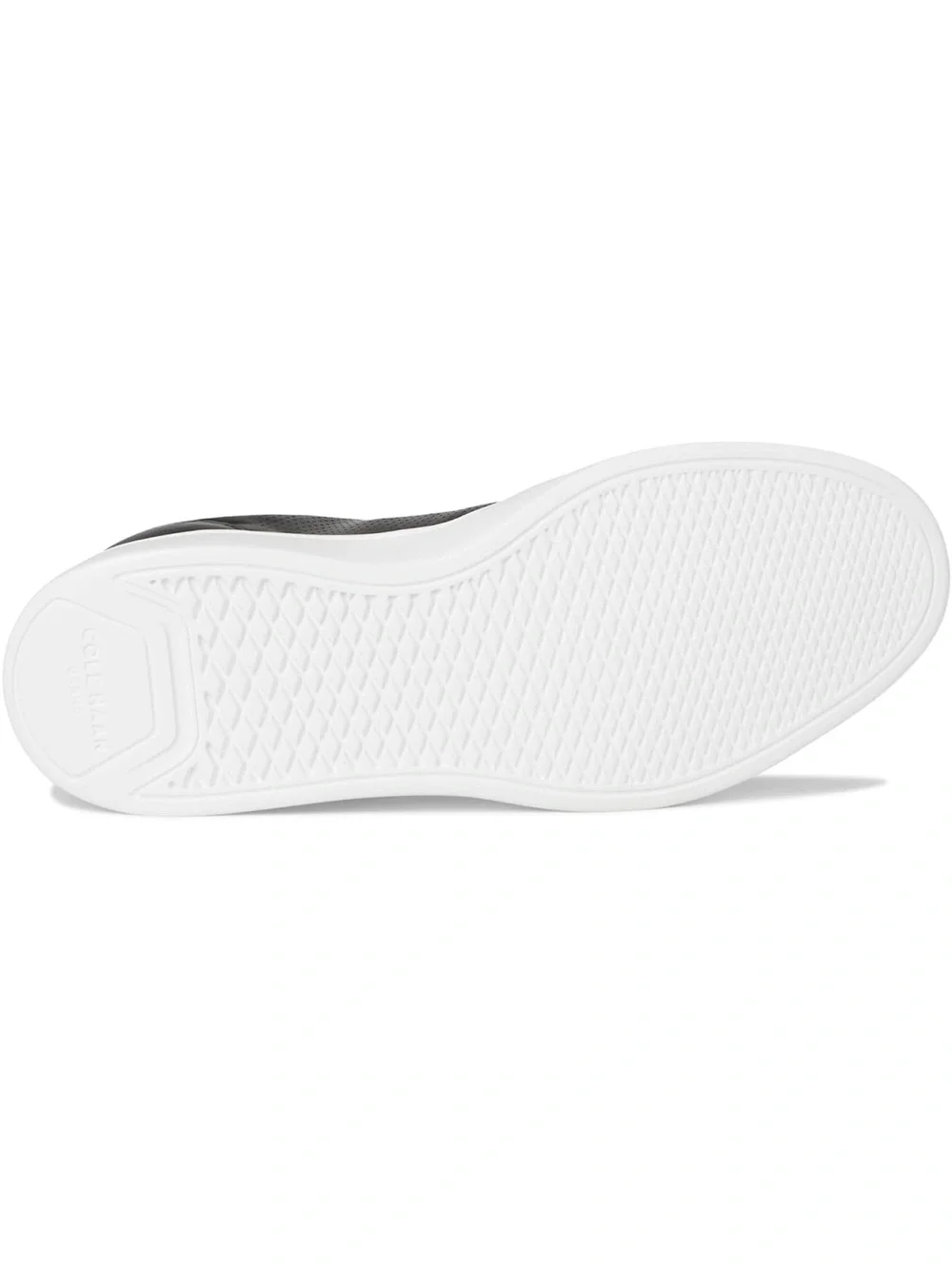 Cole Haan Men's Black Leather Low-Top Sneakers with White Sole